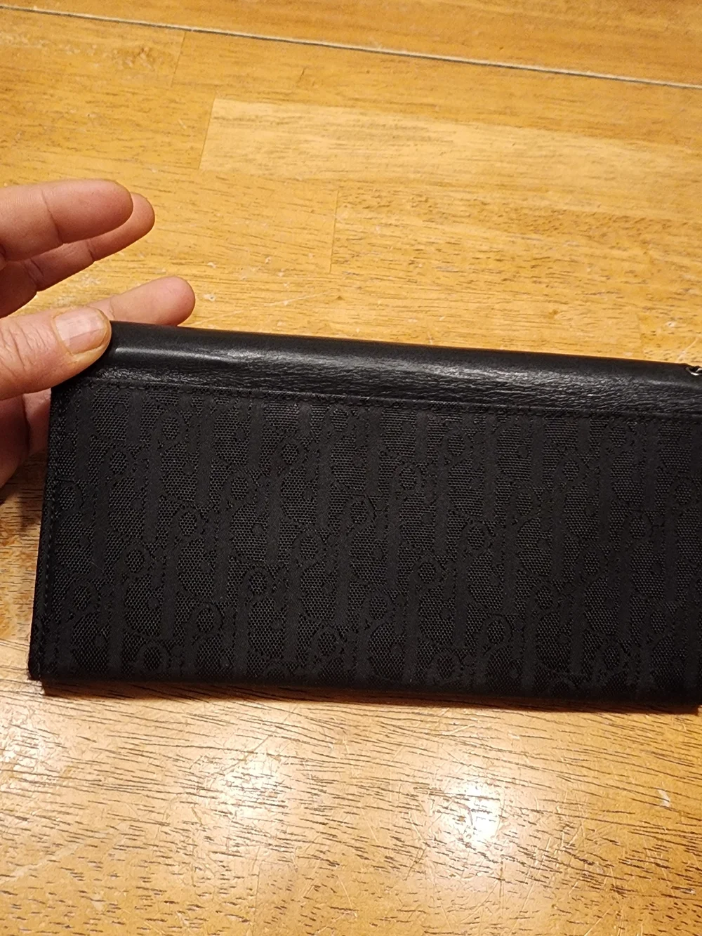 Dior Black Women's Flap Wallet Clutch